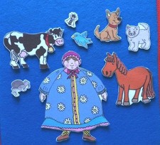 There was an Old Lady that Swallowed a Fly Felt / Flannel Board Set
