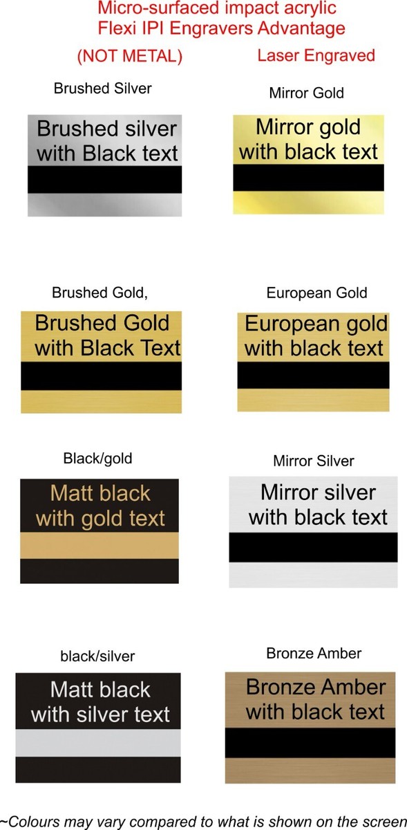 Targhetta Incisa 25mm Personalizzabile - 6 Colori, 3 Righe Di Testo E 3 Font A Scelta