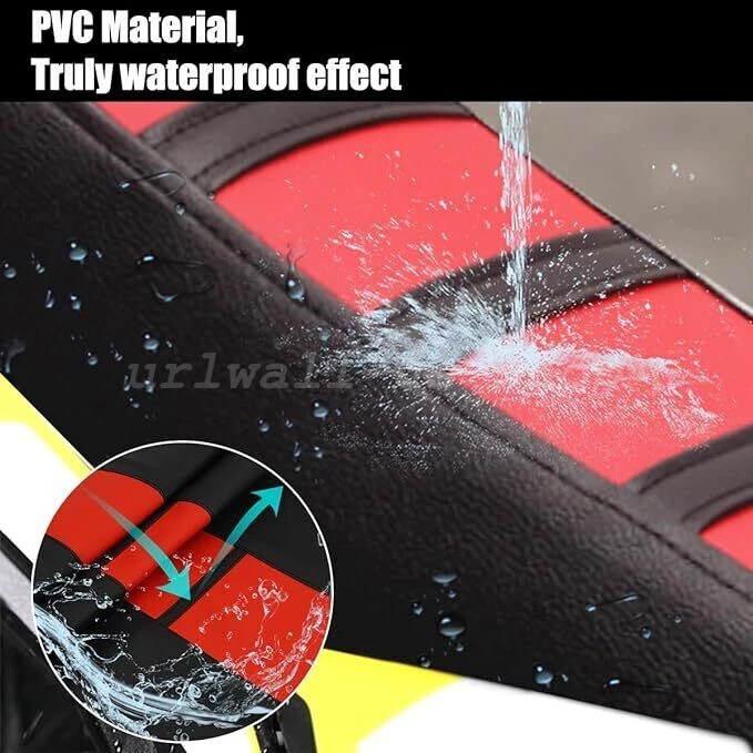 URLWALL Center Red Trim Black Ribbed Grip Seat Cover Fits Sur-Ron Ultra Bee - Image 4 of 4