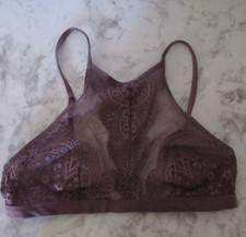 Victorias Secret Bralette S Small Purple Lace High Neck Body By Victoria