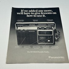 Panasonic RF 1060 Portable Radio AM FM Public Service Band Vintage Print Ad 1974