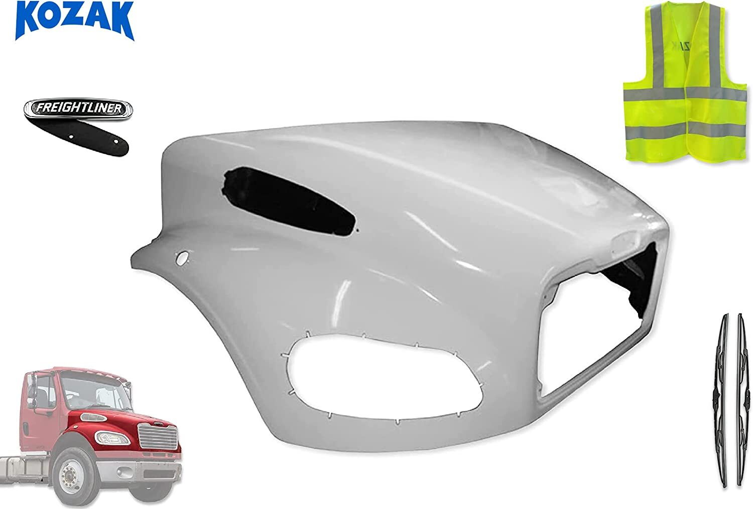 Freightliner M2 106 Hood Fiberglass Shell PLUS ACCESSORIES | eBay 