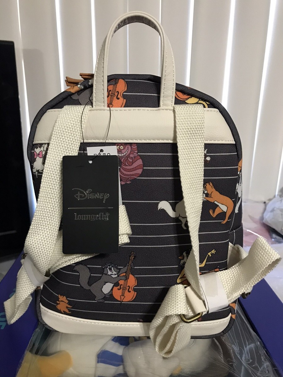 Loungefly Disney Cats Mini Backpack Bag Purse Aristocats Figaro Cheshire NWT Loungefly Disney Cats Aristocat Marie Figaro Cheshire Mini  main image 4