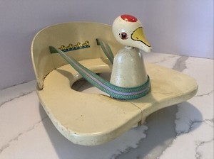 VTG 1950's Doo-Tee Infant Toddler Trainer Potty Duck Wooden Carlson MO-9