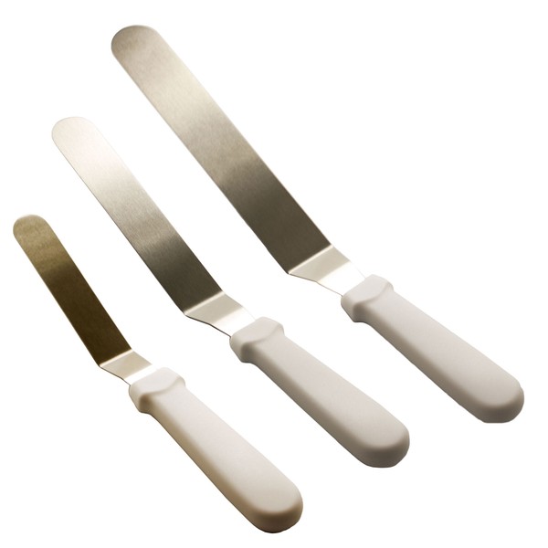 Kuchenmesser Tortenmesser 15Cm 20,5Cm 25,5Cm Weiß Winkelpalette Spatel Torten-image