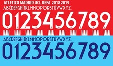 Juego de nombre y número para Atlético de Madrid 2018/2019 UEFA Champions League Fútbol