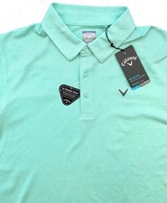 Callaway Opti-Dri Swing Tech Cooling Aruba Aqua Blue Heather Nwt Shirt LT