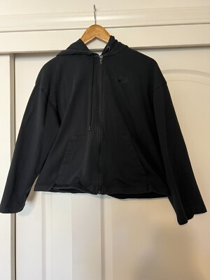 black nike womens zip up hoodie