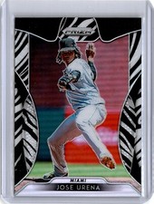 2019 Prizm Zebra Refractor Jose Urena 71/99 (B25) Marlins