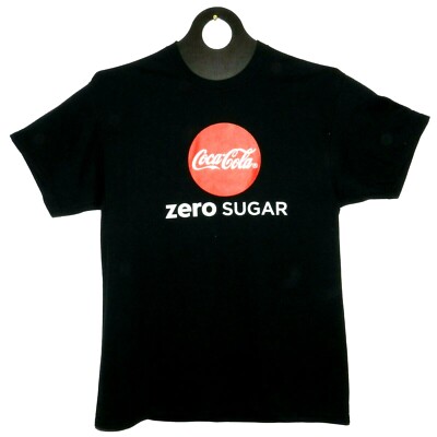 Coca Cola Zero Sugar Short Sleeve Cotton Tee Size L Black