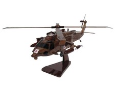 UH-60 HH-60 HH-60M ESSS Blackhawk Dustoff Medevac Helicopter Wood Wooden Model