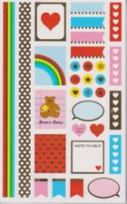 Mrs. Grossman's Giant Stickers - Classic Planner Accents - Bear, Tags - 2 Strips