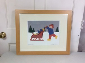 ROSEMARY McGUIRK New England Folk Art Winter Sled Framed Print