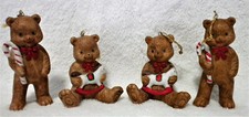 Christmas Ceramic Teddy Bear Ornaments