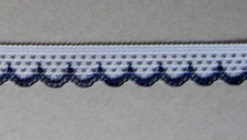 CRAFT-SEWING 14mmWhite/Black Crochet Look Scallop Lace mtr variations available 