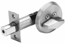 D200 Series Turn Only Deadbolt 30253 Latch 10094 Strike Satin Chrome Finish
