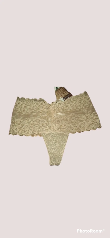 全新带标签 DKNY 蕾丝裤带可拆式 GARTERS 476092 DQH 动物裸体 M — 第 2/4 张图片