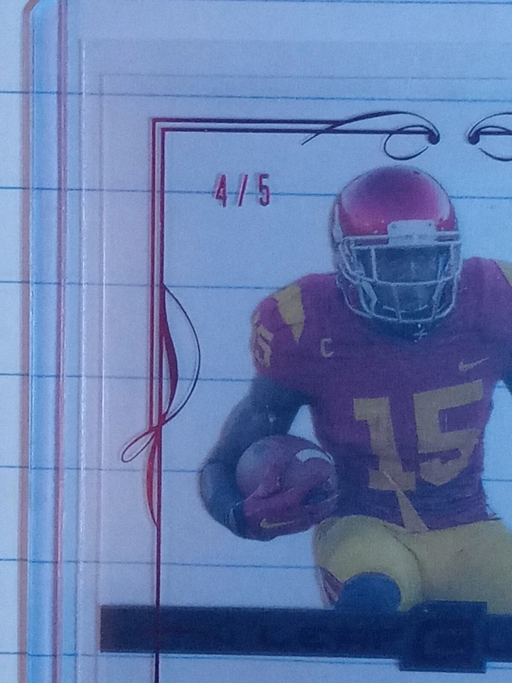 2015 Leaf Clear Nelson Agholor Auto Red #4/5 Rookie Autograph Ravens Mint RC - Image 3 of 4