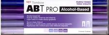 Tombow ABT Pro Alcohol-based dual tip marker 5-piece Purple tones 660 603 633