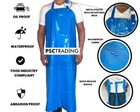 Waterproof Work Apron TPU Blue for Fishshop Meat Kitchen Cleaning 90 x 120cm