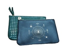 2 Ipsy Makeup Bags  You  re Magic  Black/Gold Green/Gold Geometric Pink Interior