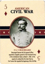 P.G.T. Beauregard Specialty Products American Civil War Playing Card