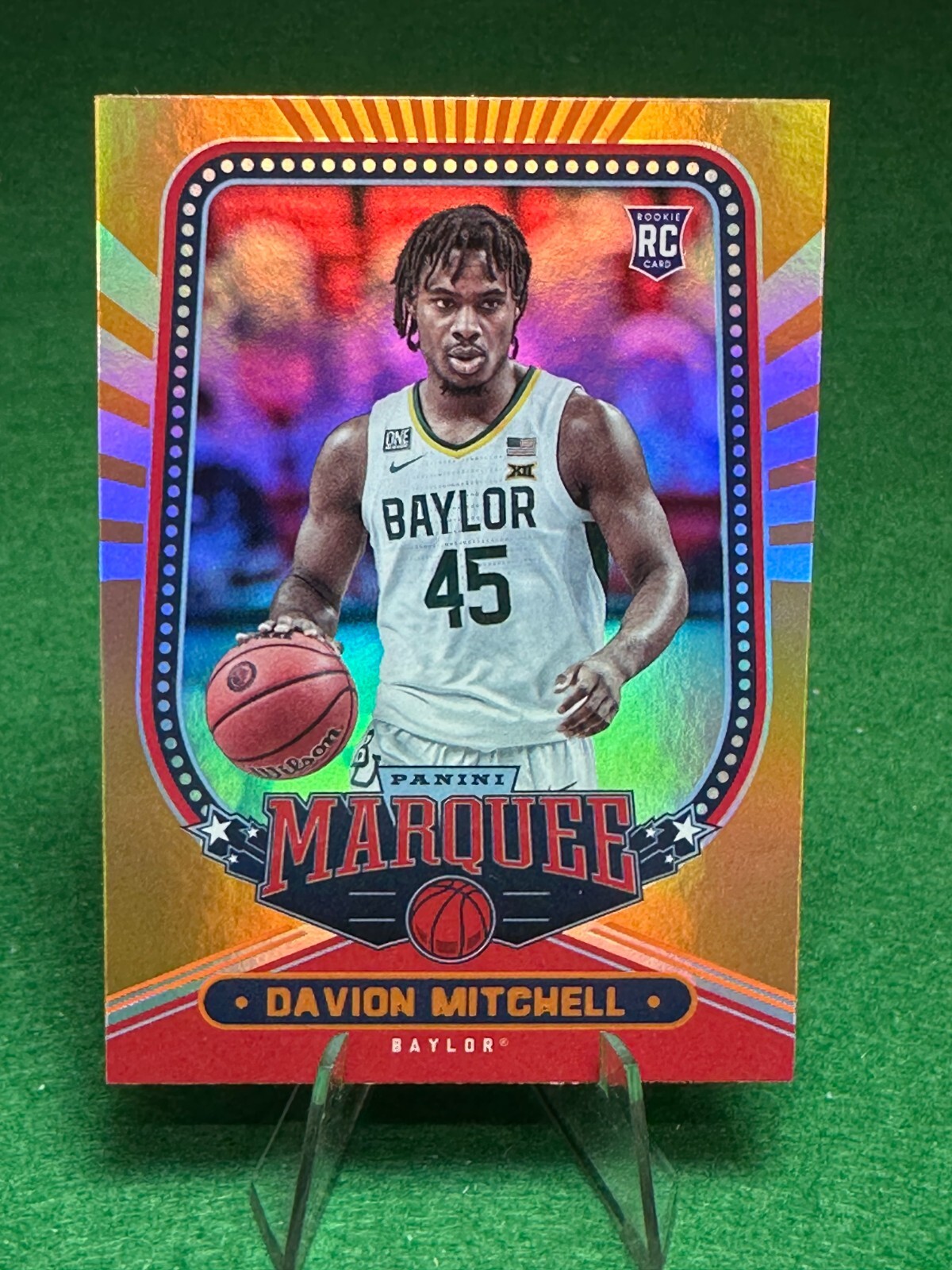 2021 Panini Chronicles Draft Picks Marquee Orange #150 Davion Mitchell RC Baylor