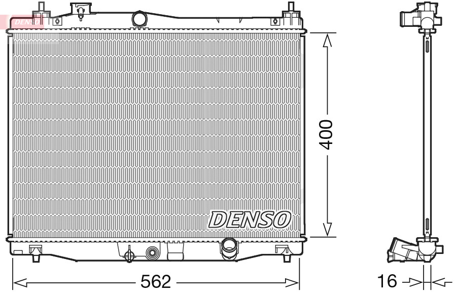 DENSO DRM40047 Radiator, engine cooling for HONDA