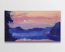 Plein air painting Original art Impressionism Oil on canvas by S. Chernyakovsky