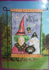Meadow Creek Decorative Outdoor Garden Flag "Best Witches" Halloween Fall Flag