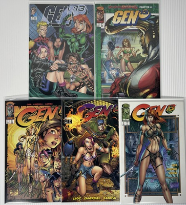 #ad Gen 13 #1 5 Vol 2 J Scott Campbell Thumbs Up Variant Image Comics 1995 2002 NM $34.89