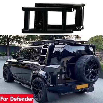 Glossy Black Side Window Step side Ladder for Defender 110 90 130 2021-2026