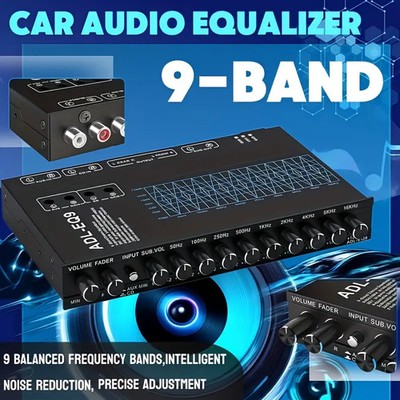 9-Band Parametric Equalizer   8V Max Output for Amplifiers, RMS Adjustable EQ9 N