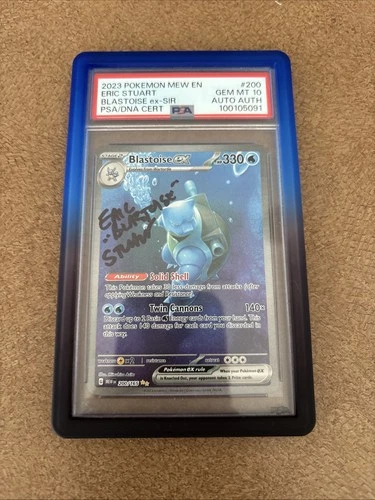 Blastoise EX 200/165 Sir Special Illustration PSA 10 Autograph Card Gem Mint
