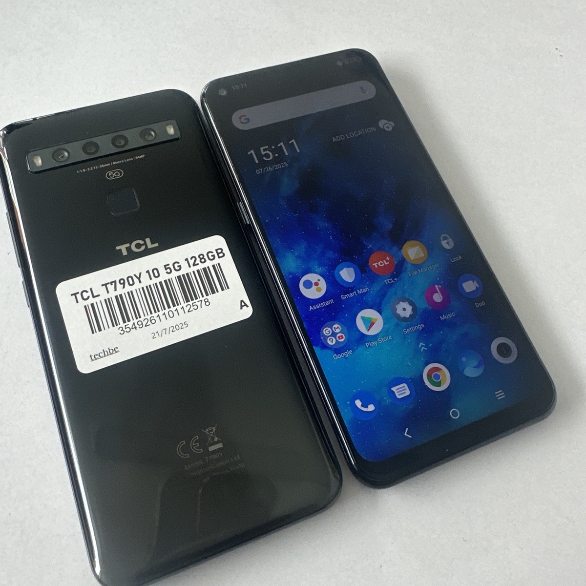 TCL 10 5G T790Y Smartphone Mercury Grey - 128GB 6GB RAM
