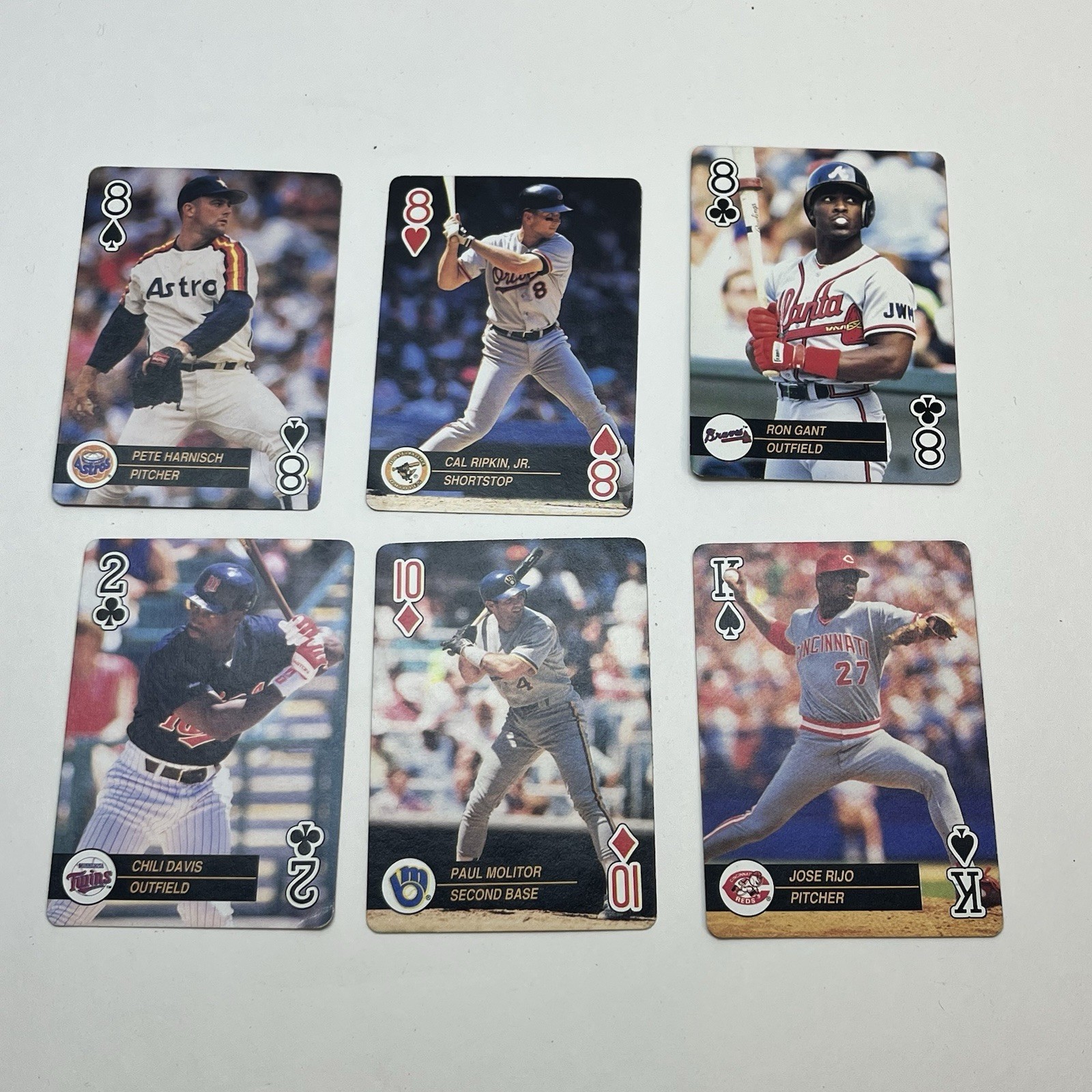 Craft Acrd 1992 u.s. playing card co. baseball lot of 6 cards ephemera crafts junk ...