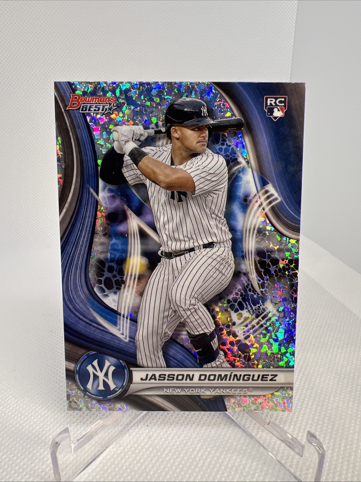2024 Bowman's Best JASSON DOMINGUEZ #44 Mini-Diamond Refractor /299 | Yankees RC