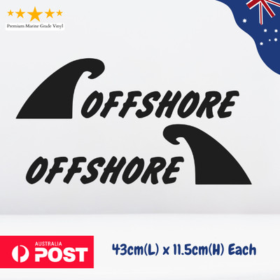 Caribbean Boats Offshore Decal Boat Stickers Marine Vinyl - Set of 2