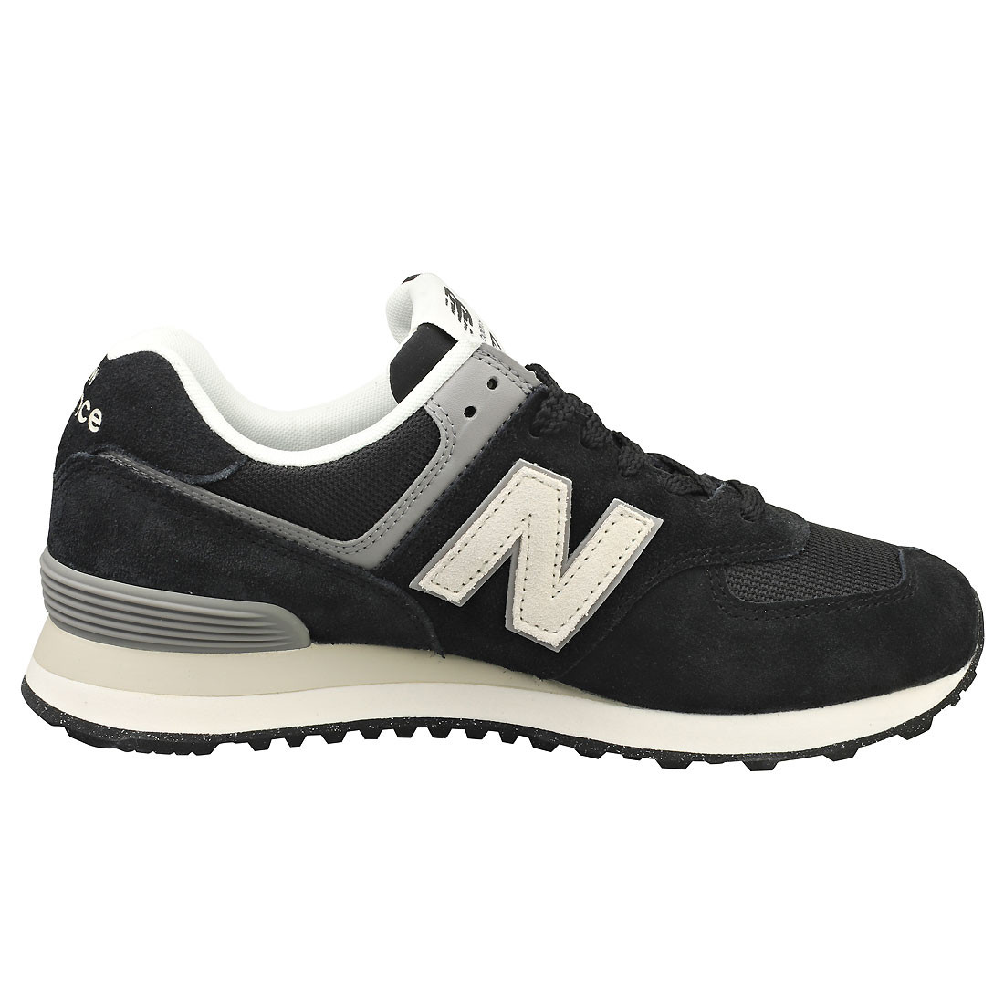 New Balance 574 Unisex Casual Sneakers in Black Grey - 4 US
