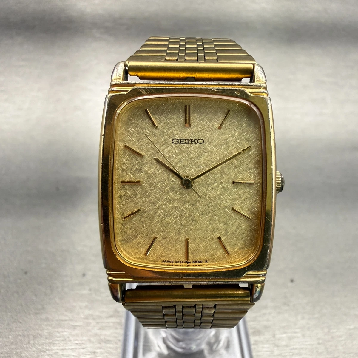 SEIKO ゴールド スクエア 5P-31 Seiko 5 Quartz Rectangle Wristwatches for sale | eBay