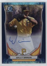 2014 Bowman Chrome Prospect Bubbles Refractor 38/99 Willy Garcia Auto c5b