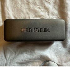 Harley-Davidson Hard Shell Glasses Case Gunmetal Gray Metallic Clamshell Biker