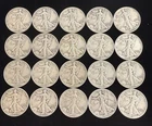 1943 Walking Liberty Half Dollar 50c 90% Silver 20 Coins