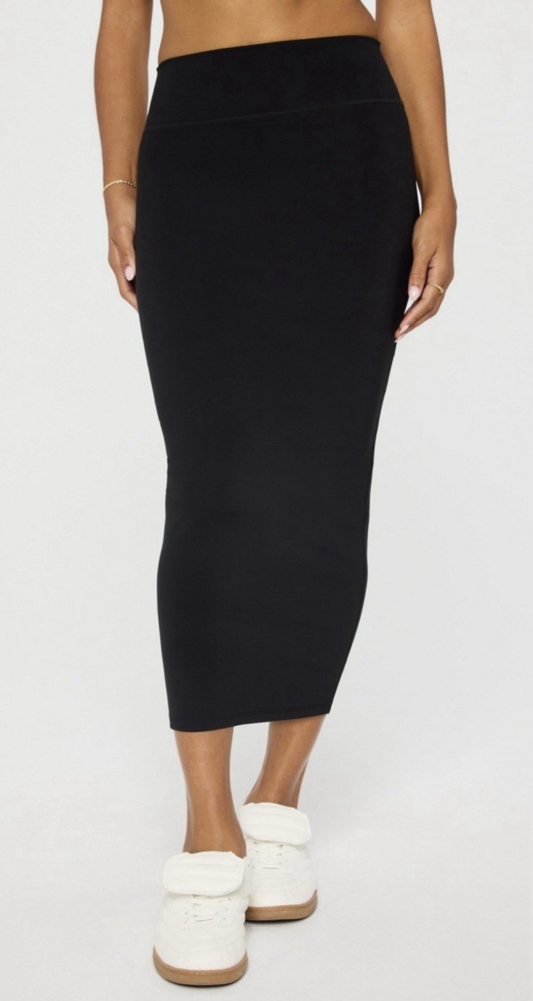 Fabletics + Yitty Smooth As Hell Shaping Midi Skirt | New | Black | XS