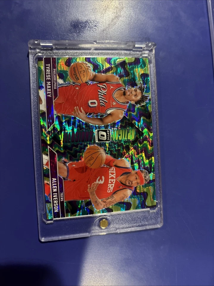 2024-25 Donruss Optic Tyrese Maxey Allen Iverson 光学幻觉 Prizm #3 — 第 3/3 张图片