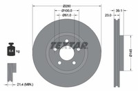 2X Bremsscheibe Pro+ Textar 92108505 FüR Chrysler Pt Cruiser Crd