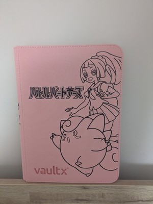 Vault X - 9 Pocket eXo-Tec Zip Binder Ordner - Pink Pokemon Battle Partners 