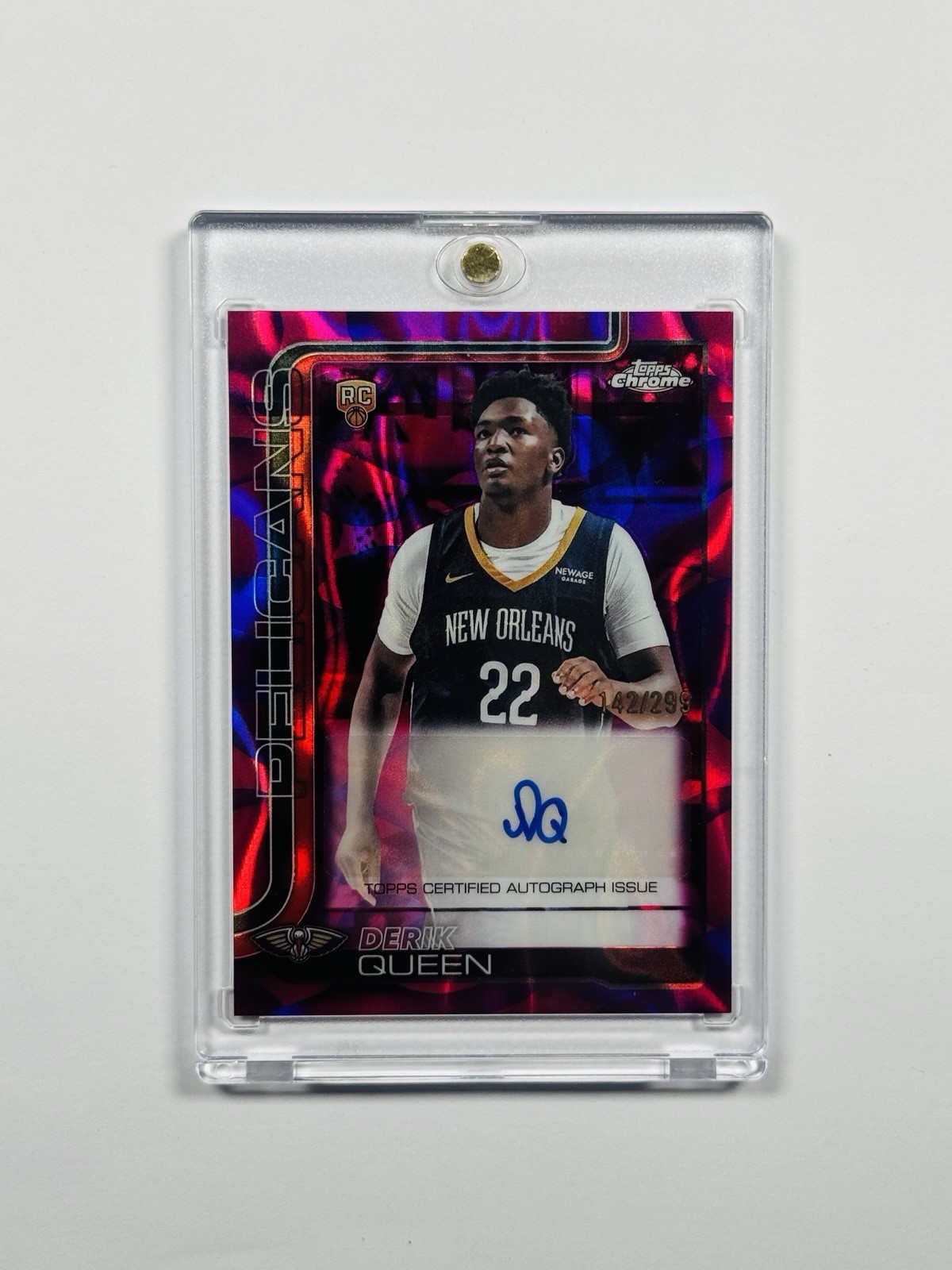 2025-26 TOPPS CHROME UPDATE DERIK QUEEN MAGENTA AUTO /299