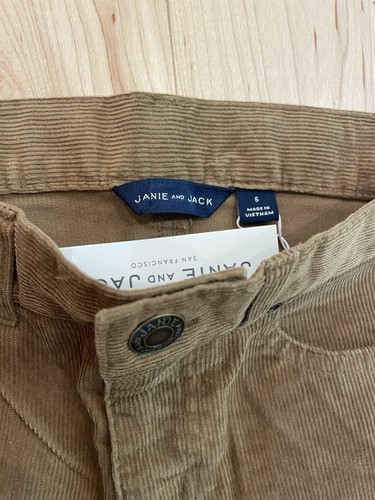 NWT Janie And Jack Corduroy Pants Brown Boys Size 6 - Picture 3 of 4