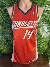 2008-09 Charlotte Bobcats #14 D.J. Augustin Game Issued Jersey adidas Size 44+2